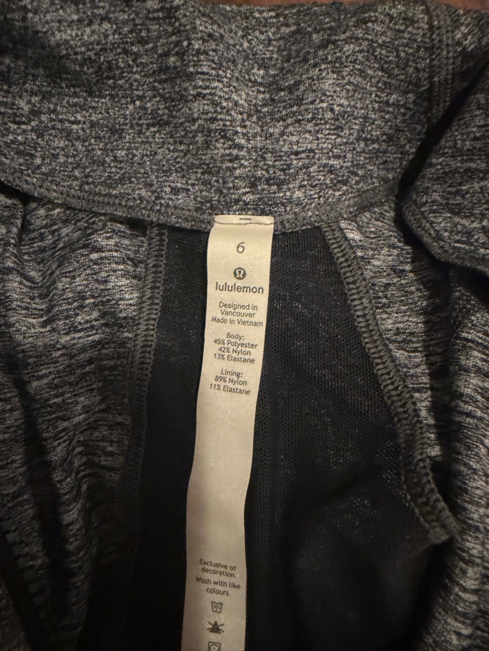 lululemon Define Nulu Heathered Gray Jacket size 6 & free tote - Picture 4 of 6